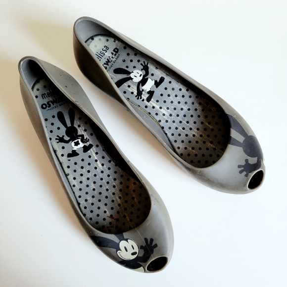 Melissa + Oswald Ultragirl Grey Disney Flats Shoes - Picture 1 of 8